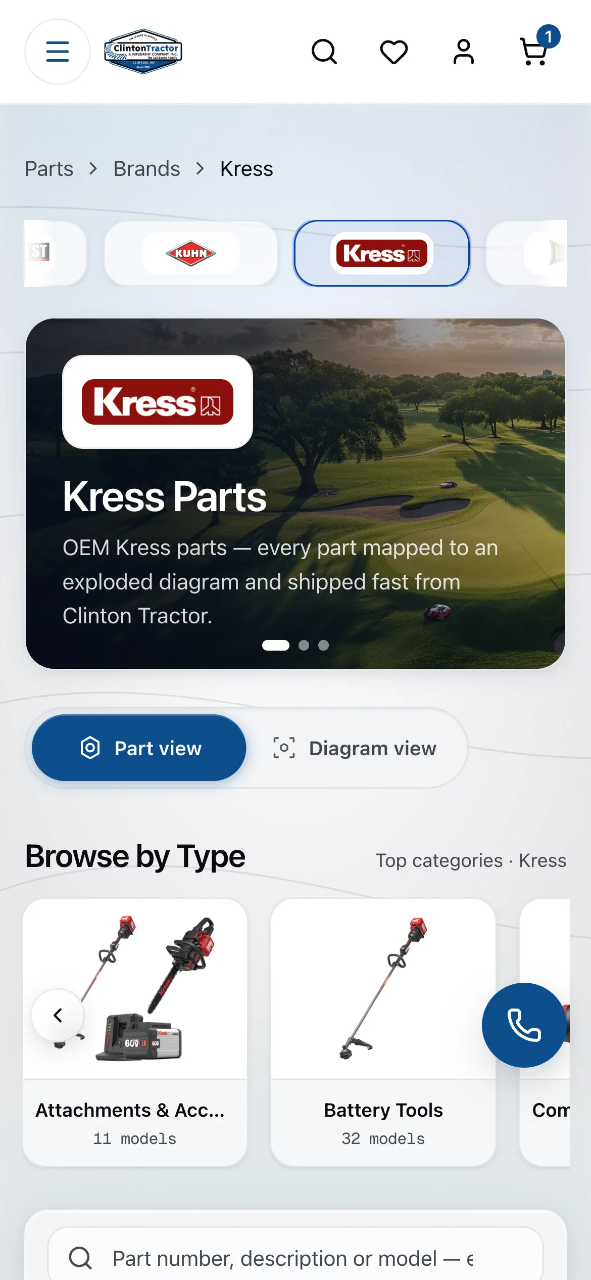 Kress brand banner, prod